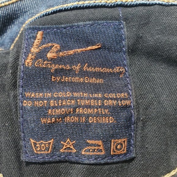 Citizens of Humanity Low Waist Stretch Cutoff Jean Shorts Style #140-085 Bardot - Picture 9 of 11